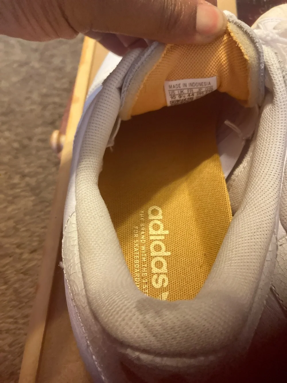 adidas White Leather Low-Top Sneakers with Shell Toe